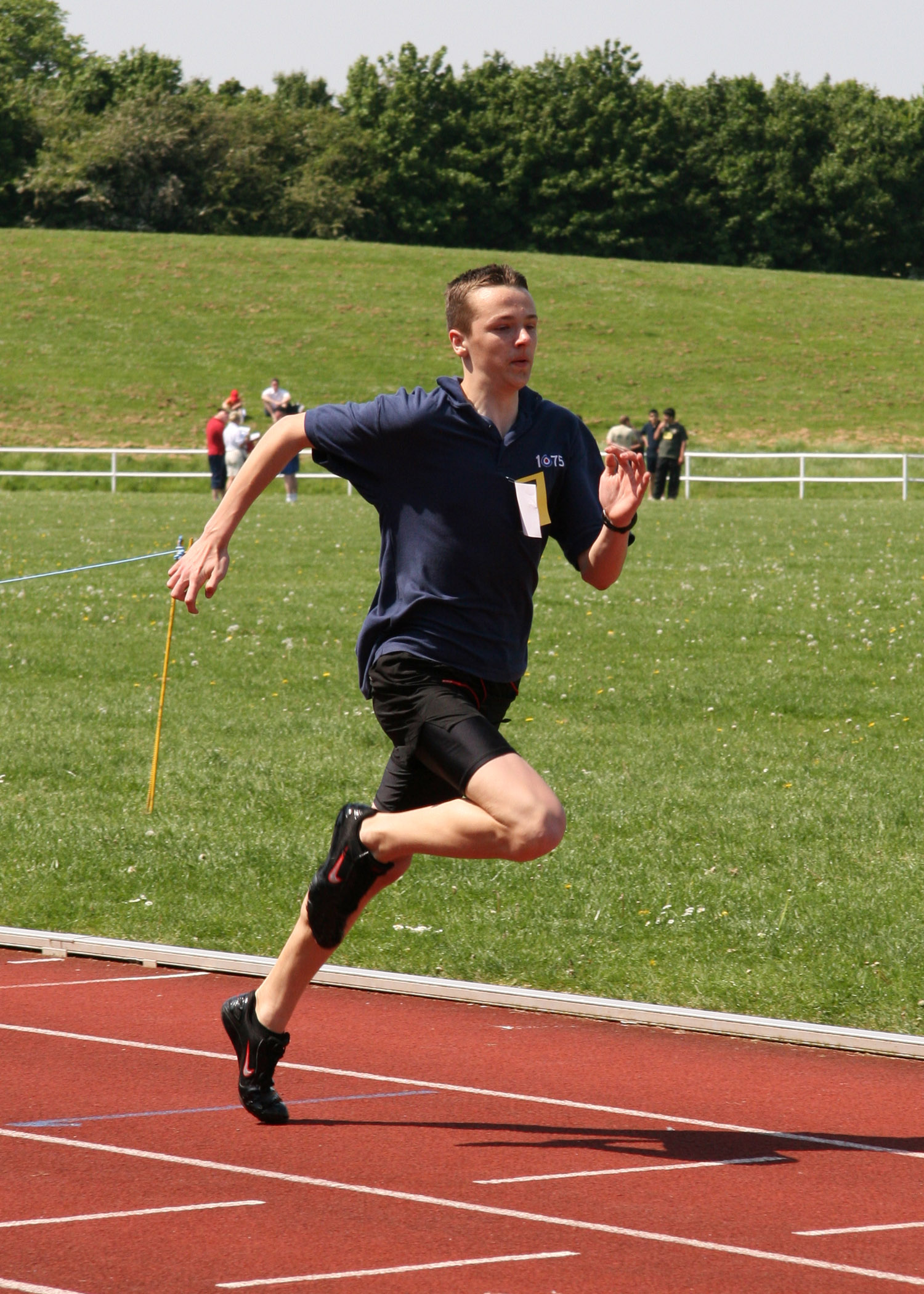 Cdt Ben Bushell running the 100m at the Inter Squadron Athletics Competition May 2008